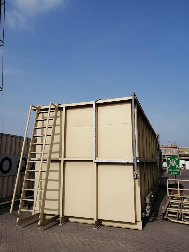 STP tank exterior with access ladder