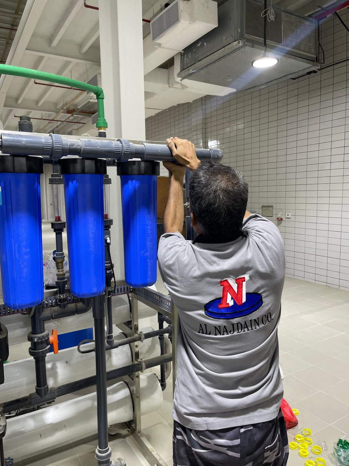 Triple housing filter installation