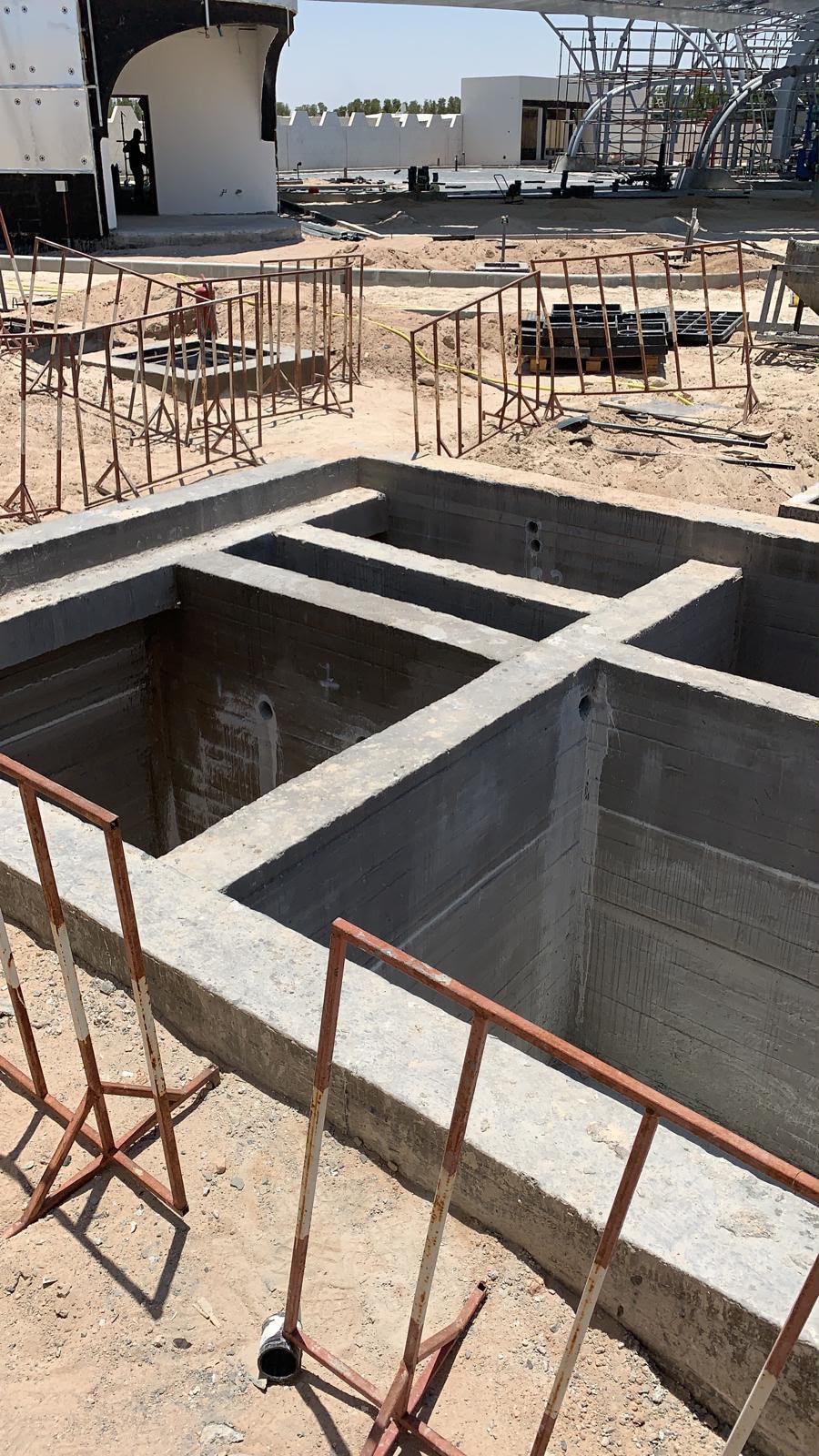STP concrete chambers under construction
